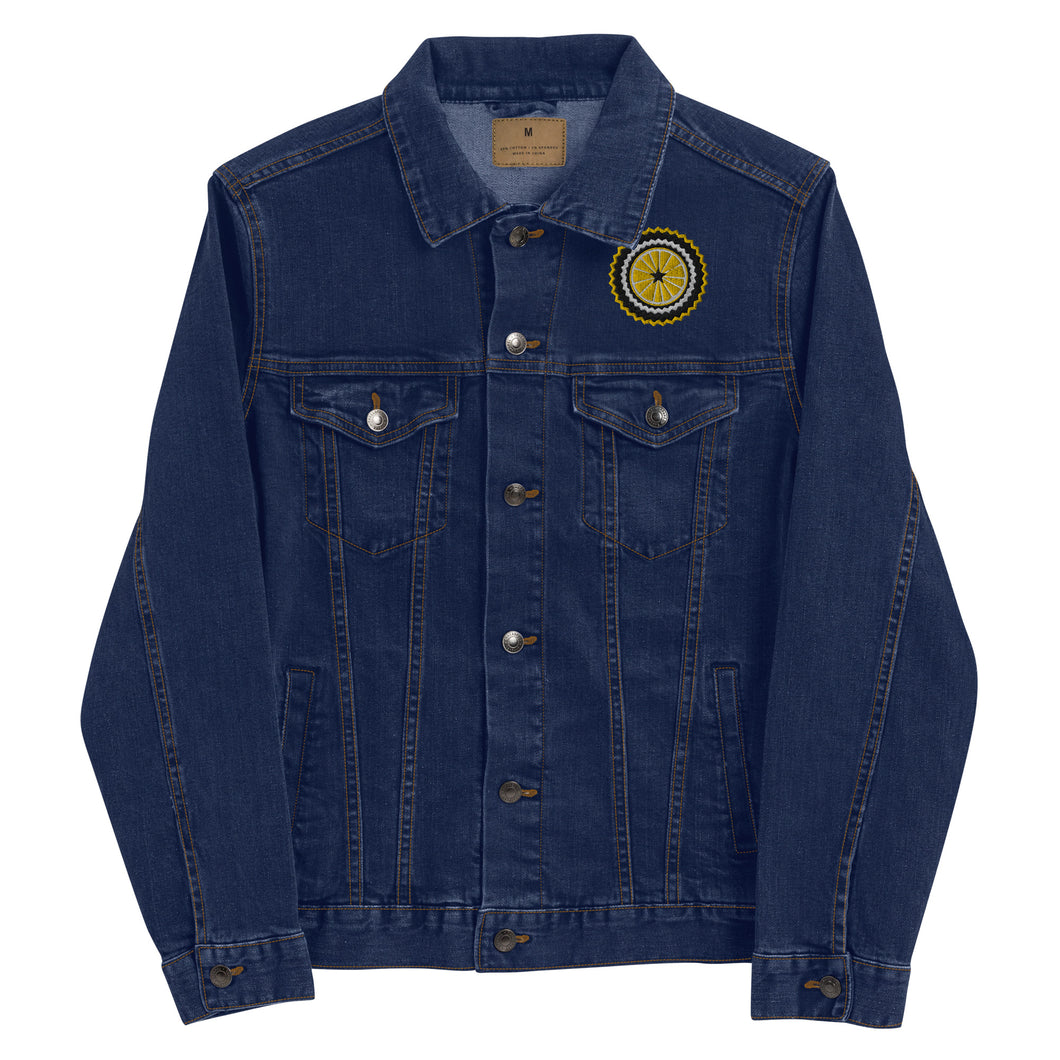 Unisex Denim Jacket Embroidered Lemon Logo