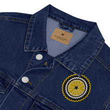 Load image into Gallery viewer, Unisex Denim Jacket Embroidered Lemon Logo