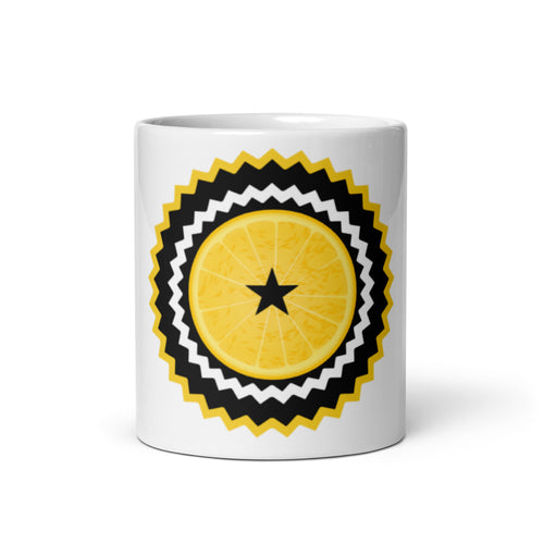 Lemon Design White Glossy Mug